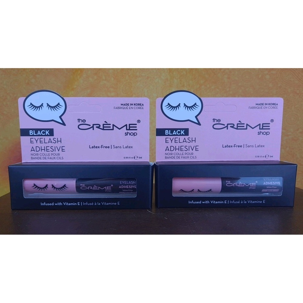 Set Of 2 The Crème Shop Black Eyelash Adhesive Infused Vitamin E Latex Free